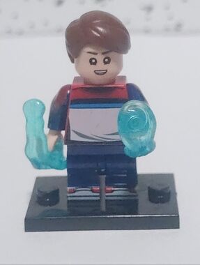 Custom Lego purple Billy Maximoff Wanda vision Character with black stand Marvel